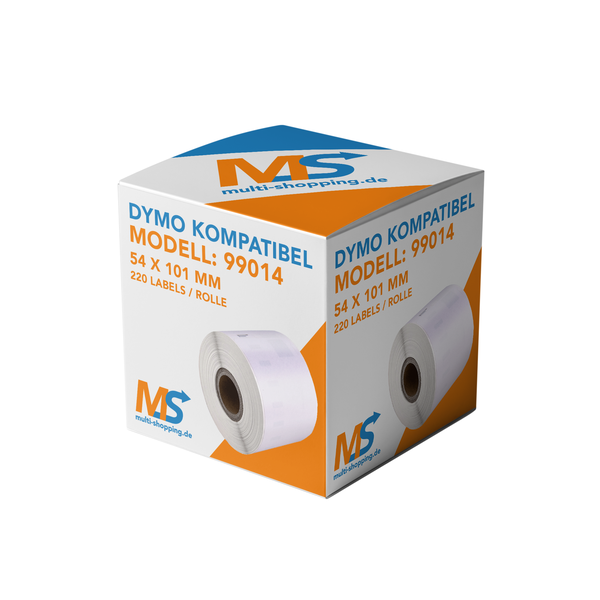 Label Etiketten kompatibel für Dymo 99014 - 54 x 101 mm - 220 Label S0722430