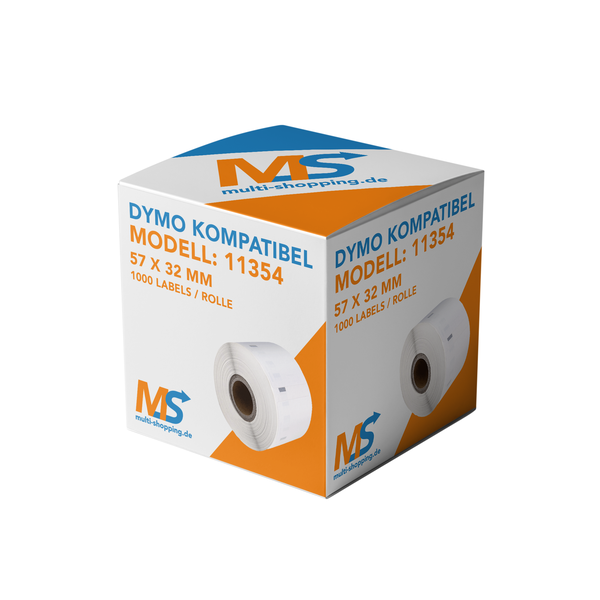 Label Etiketten kompatibel für Dymo 11354 - 57 x 32 mm - 1.000 Label S0722540