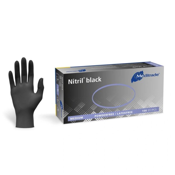 Meditrade Nitril Handschuhe Black / Schwarz