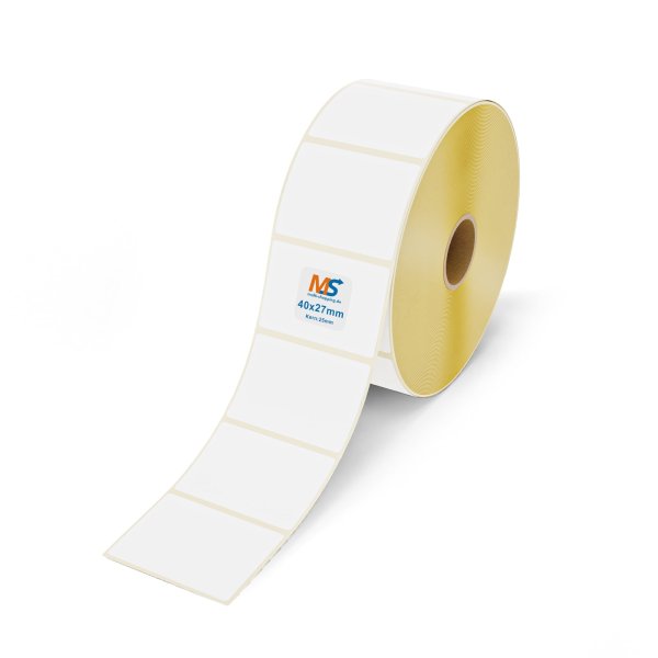 Thermo-Eco Etiketten 40 x 27 mm - 2.000 Stück  je Rolle - Kern: 25 mm -permanent haftend